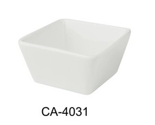 Yanco China CA-4031 Cambria White Porcelain w/ Aluminum 4 oz. Sauce Dish - 4 Doz