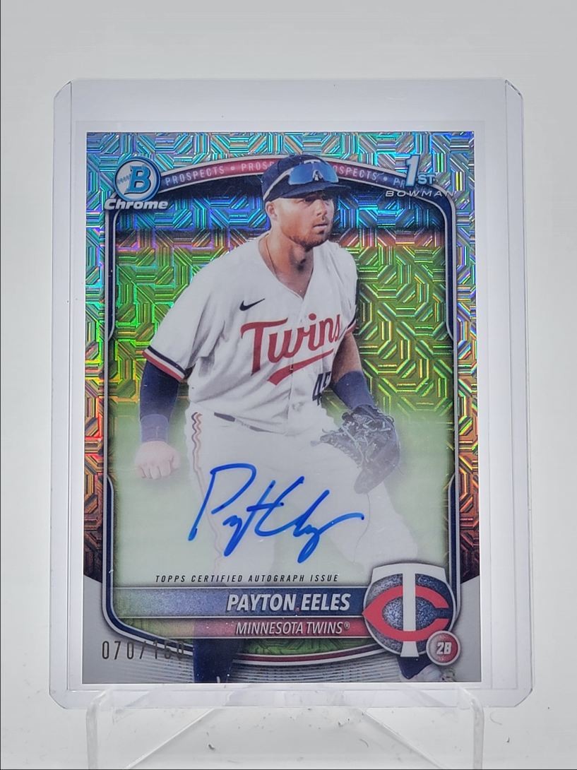 PAYTON EELES 2025 BOWMAN CHROME 1ST AUTOGRAPH CHOICE HTA AUTO /150 Q4060