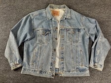 Vintage Levi  s 70507-0389 Trucker Jacket Lined USA Made Denim Large 90s 1996
