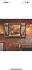 Canvas Wall Art Christian Christmas Red Truck and Old 16L" x 12W" Farmhouse