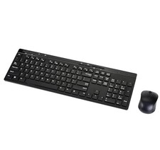 Amazon Basics Wireless Keyboard Mouse Combo, Full-Sized, Black NEW OPEN BOX