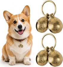 Copper Bells for Dog Collars,Brass Dog Bells, Extra Loud for Pet Tracking, Anti