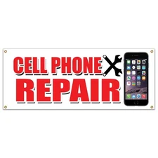 CELL PHONE REPAIR BANNER SIGN apple lg htc samsung all brands iphone