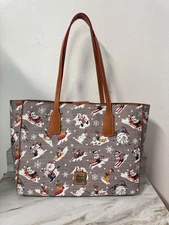 Dooney & Bourke Disney Sledding Skiing Holiday Christmas Winter Tote Fab Five