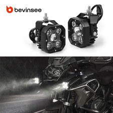 2x 100w Motorcycle Led Driving Spotlight Flood Auxiliary Light Kit 6000k Bright