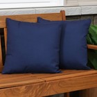 Outdoor Square Decorative Throw Pillow - Navy - Set of 2 by Sunnydaze