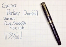 Parker Duofold Junior Streamline Fountain Pen Restored Excellent Condition