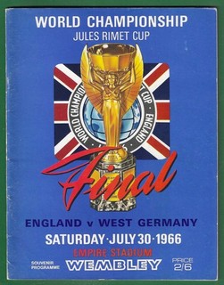 1966 FOOTBALL WORLD CUP FINAL PROGRAMME ENGLAND V WEST GERMANY. JULES RIMET.