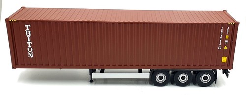 Solido 1/24 Scale S2400501 - 2021 Remorque Porte Container - Red - Picture 4 of 6
