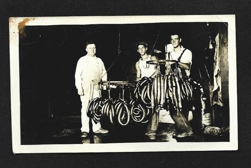 1930er Hegins, PA - C. Raymond Artz Home Dressed Meats Shop Original Foto