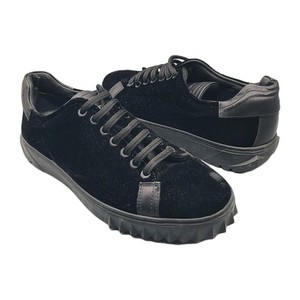 Salvatore Ferragamo Men\'s Black Cube velvet  Low-Top Sneakers Size 6.5 M Low cut sneaker - Men | Ferragamo main image 4