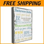Typography Bathroom Canvas Wall Art 16x20