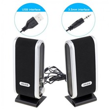 PC Computer Speakers 2.0 Stereo USB 3.5 mm Jack Desktop Laptop Clear Sound