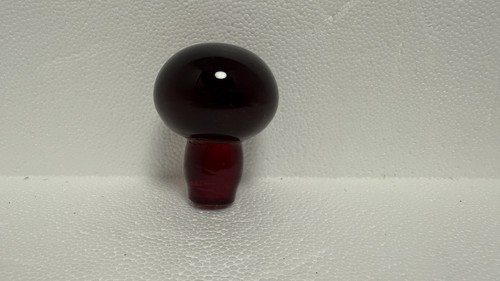 Blenko Glass Round Stopper - Ruby - Picture 4 of 9