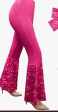 70s Disco Costume for Women S/M,60s Hippie Pants Bell Bottoms, top sunglasses