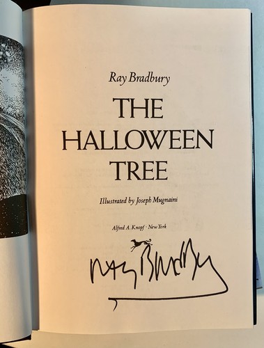 THE HALLOWEEN TREE Ray Bradbury signed Very Fine Copy! - Picture 2 of 8