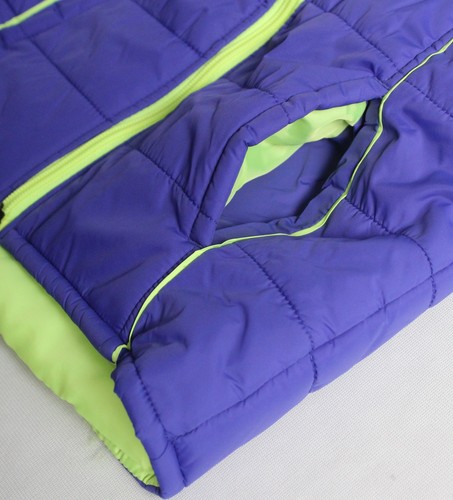 Under Armour Little Girls Size 6 Purple/Neon Puffer Vest Full Zip 27626003-51 - Picture 2 of 7