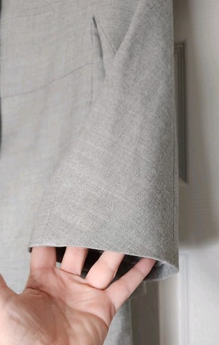 Ann Klein Business Suit 2 Piece Blazer & Pant Size 2 Gray/Silver Filly Lined - Picture 6 of 24
