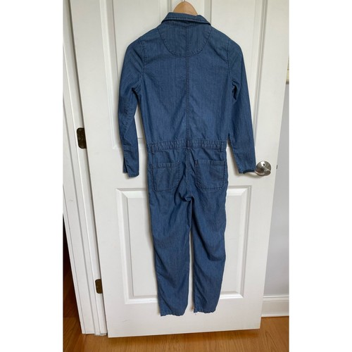 Gap Kids Utility Romper Long Sleeve Chambray size XL - Picture 2 of 5