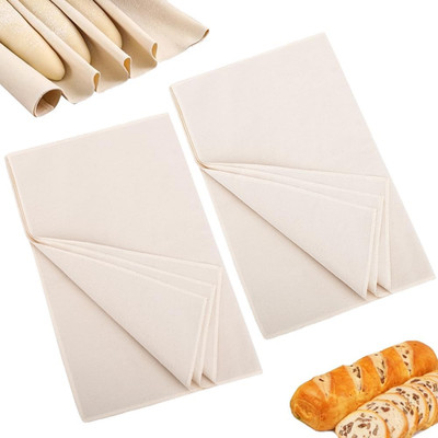 2PCS Linen Bread Cloth Proofing Towels 14x18 Inch for Baking Sourdough Dough