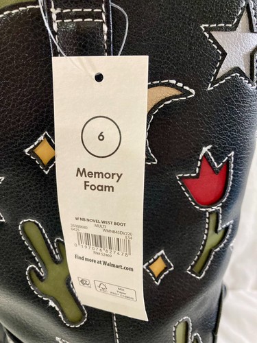 Damen Cobboy Stiefel Novel West Größe 6 Memory Foam Neu - Bild 6 von 7