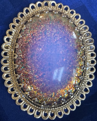 * um 1920 - ANTIKE / ART DECO GOLDSTEIN CABOCHON EMAILLIERTE ANSTECKNADEL / BROSCHE Japan - Bild 1 von 7