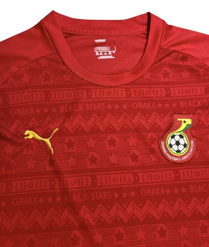 Puma Ghana Black Stars 2014 World Cup Home Fußball Trikot rot Herren 3XL CAF Patch - Bild 4 von 11