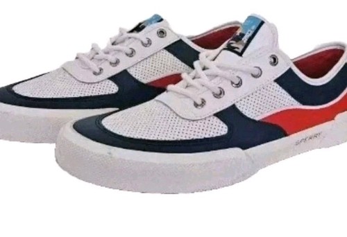 Sperry Sneakers Men  10.5 Wht Cottagecore Preppy  Academia Normcore Boho Y2k[1C] - Picture 3 of 14