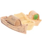  3 Pcs Small Boat Decorative Figurines Dollhouse Mini Accessories