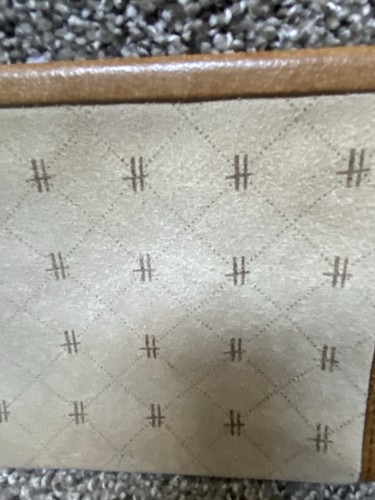 Vintage Harrods Monogram Logo Clutch Tasche Wildleder Leder Braun Handtasche - Bild 3 von 10