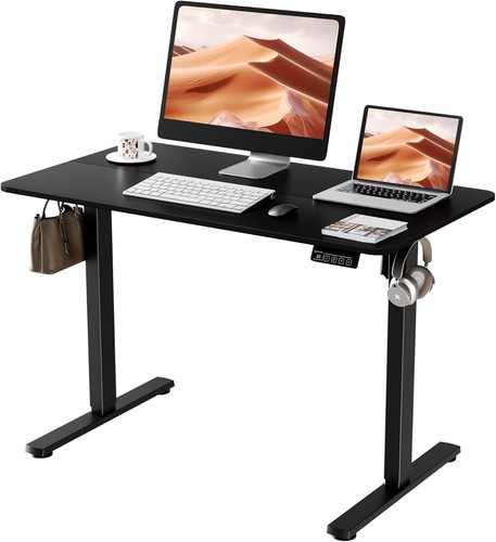 43.3" Electric Standing Desk Height Adjustable Sit Stand Desk with Splice Board
