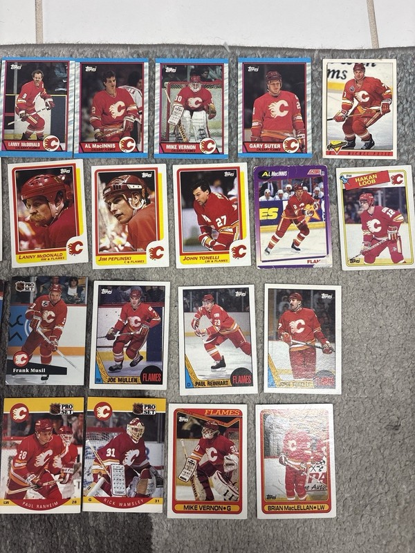 Calgary Flames Lot 100+ NHL Hockey Cards Iginla Fleury Vintage 90s Topps Score