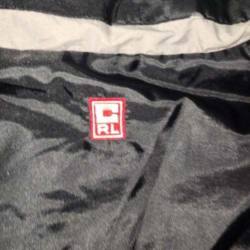 Chaps Ralph Lauren Vest Mens Extra Large Black Blue Puffer Quilted Zip CRL Logo - Picture 7 of 13