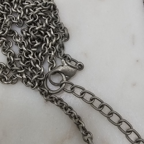 Statement Bib Necklace Layer Bead Chain Mixed Metal Silver Gold Bronze Boho 33" - Picture 5 of 5