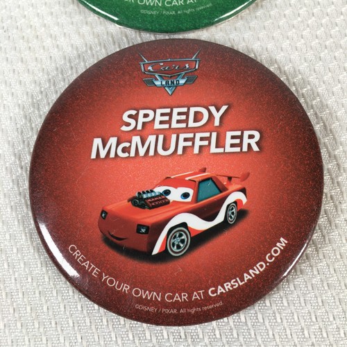 (2) Disney Pin Button Cars Land Happy Hybridsmile & Speedy McMuffler - Bild 3 von 4