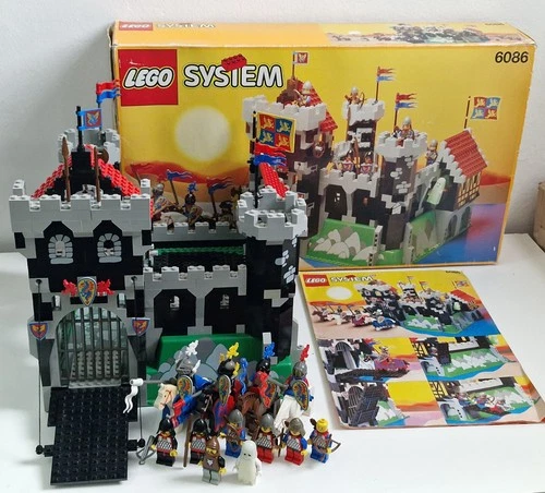 Lego Vintage Set System Castle 6086 Black Knight's Castle w box n instructions