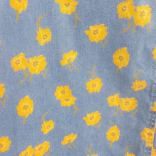Liz Claiborne Lizwear Jeans Rock Damen 16 Denim Blumen gelb blau Taschen 90er - Bild 6 von 6