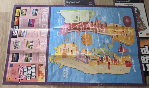 Grand Theft Auto Trilogy III Vice City San Andreas PS2 completo CIB GTA pulito - Foto 13 di 23