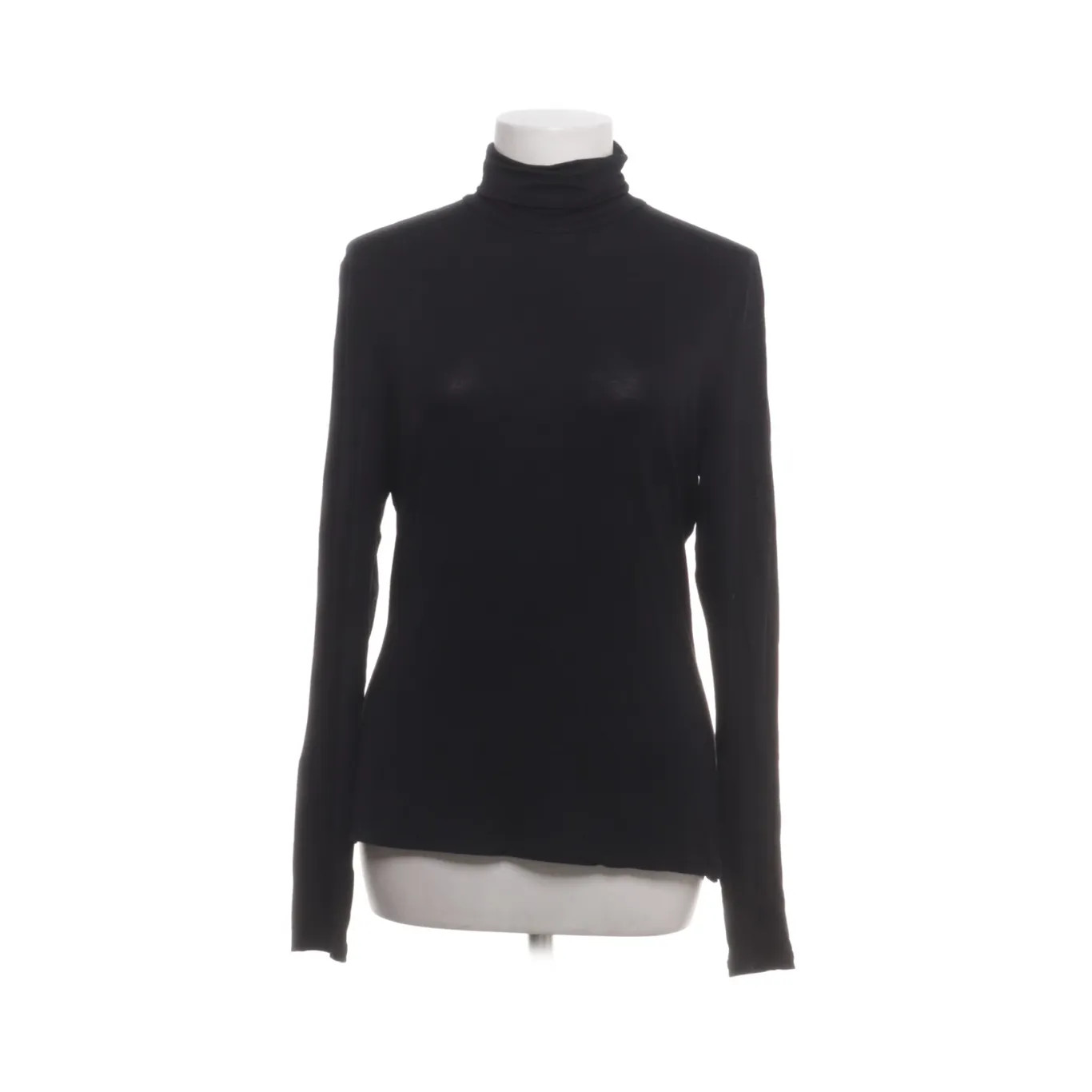 H&M, Rollkragenpullover, Größe: M, Schwarz, Einfarbig, Damen #F6s