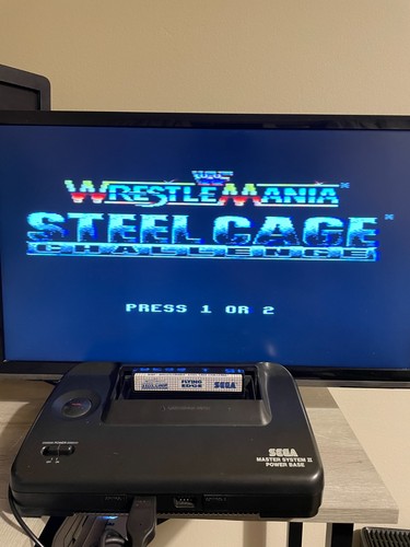 WWF Wrestlemania Steel Cage Challenge Sega Master System Boxed PAL Tested WWE - Picture 5 of 5
