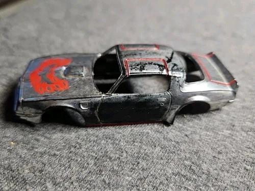Tyco HP7 '79 Firebird Trans Am Slot Car, Chrome with Red Bird #6916 - Shell only