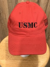 NWOT USMC - Baseball Cap - US MARINES - RED - Adjustable
