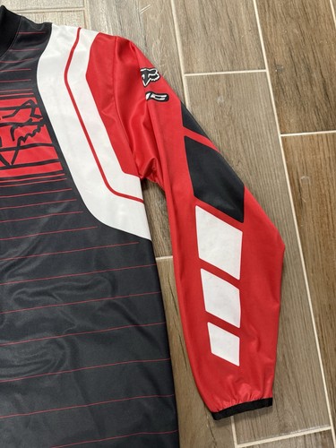 Fox Jersey Mens Large Black/Red Racing Motocross Dirtbike Motorcycle HD - Picture 3 of 5