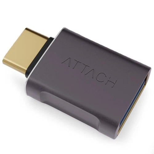 Attach USB-A into USB-C Adapter Plug Converter