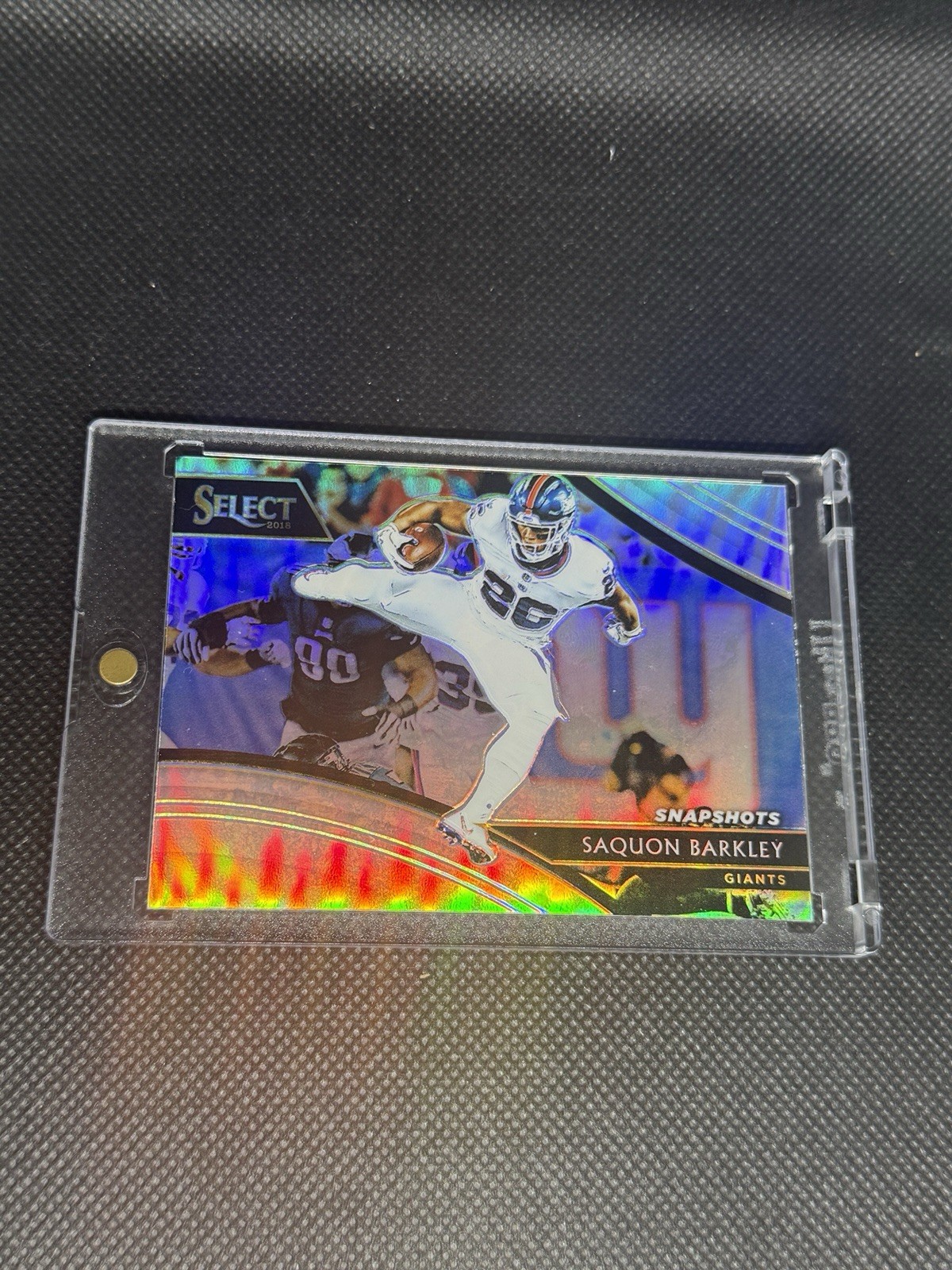2018 Saquon Barkley  Panini Select Snapshots SILVER PRIZM Rookie SN-16 Eagles RC