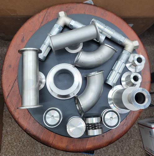Lot of 14-  Mixed KF Elbow @  Tee @ Reducer @  Isolation High Vacuum Fittings