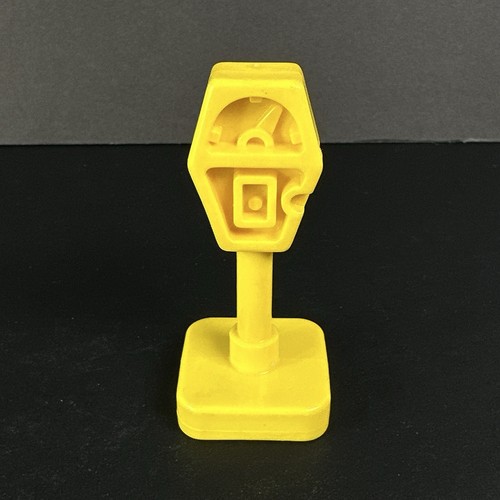 Fisher Price Main Street Yellow Parking Meter Little People Vintage 1986 Mattel - Picture 1 of 3