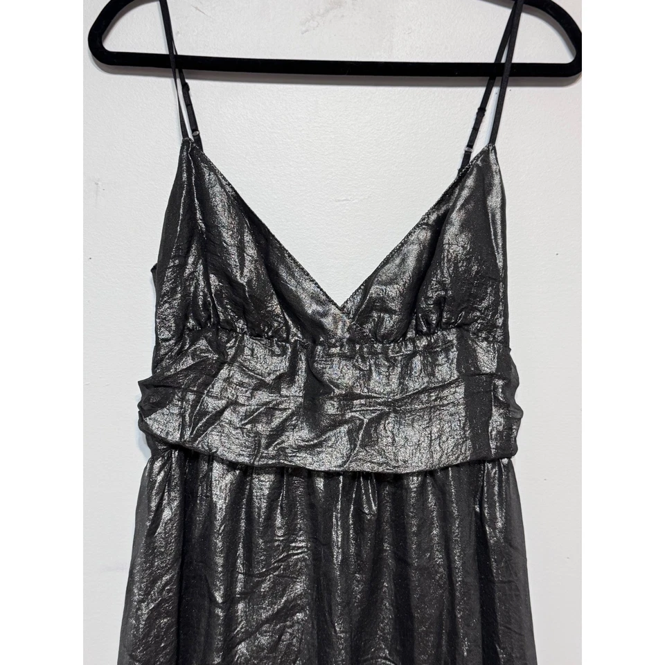 Vestido sin Mangas Y2K Studio M Babydoll Forrado de Seda Grande Metálico Cóctel Gótico Glamour Foto 2 de 4