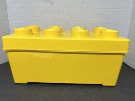 LEGO EMPTY Box & Lid ONLY CLASSIC Large 8 Stud Yellow Brick Storage Container