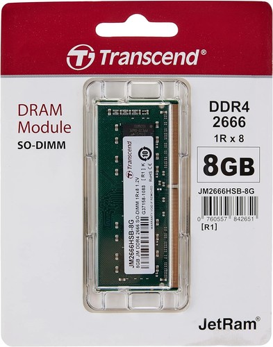 Transcend 8 GB JetRAM DDR4 2666Mhz SO-DIMM 1Rx8 CL19 1.2 V 8GB For Laptop & Note - Picture 4 of 5